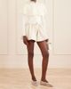 SEA Angelina belted pleated woven shorts - 2