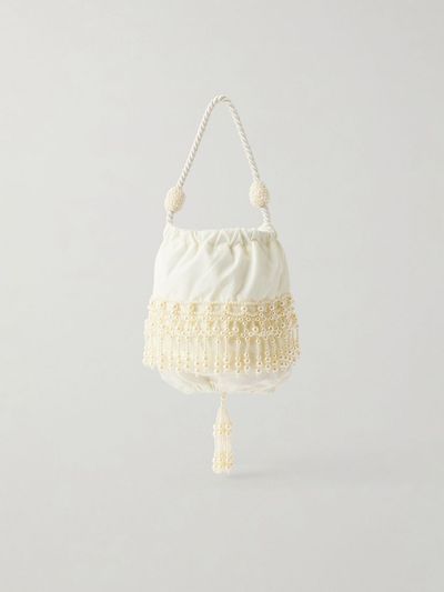 SEA Carlotta bead-embellished shell clutch