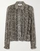 SEA Charlize tie-detailed ruffled animal-print chiffon blouse - 1