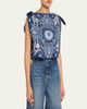 Sea Emelina Printed Tie-Side Mini Skirt - 4