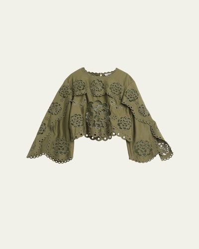 Sea Gardener Embroidered Blouse