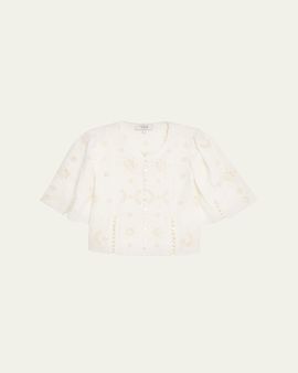 Sea Gardener Embroidered Top