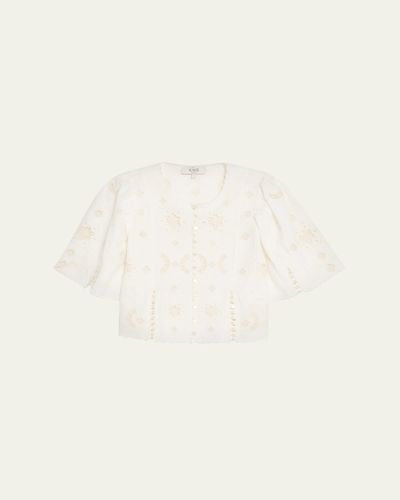 Sea Gardener Embroidered Top