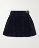 SEA Garrett pleated stretch-cotton corduroy mini skirt - 1