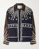 SEA Georgie button-embellished cotton-canvas and leather jacket - 1