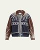 Sea Georgie Embellished Mixed-Media Bomber Jacket - 1