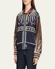 Sea Georgie Embellished Mixed-Media Bomber Jacket - 4