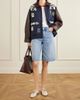 SEA Georgie embroidered cotton-canvas and leather jacket - 2