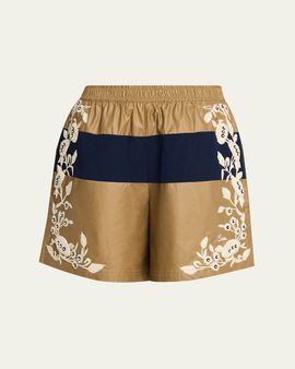 Sea Georgie Embroidered Pull-On Shorts
