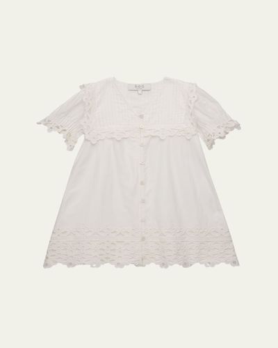 Sea Girl's Leila Eyelet Cotton Midi Dress