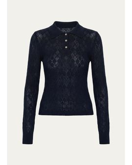 Sea Jane Argyle Polo Sweater