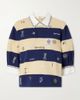 SEA Juliet embroidered striped cotton-jersey T-shirt - 1
