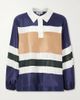 SEA Juliet striped satin polo shirt - 1