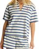 Sea Level Sea Level Ahoy Stripe Cotton Blend French Terry Cover-Up Polo Shirt - 1