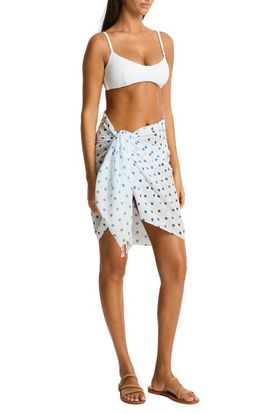 Sea Level Sea Level Dottie Cotton Cover-Up Sarong