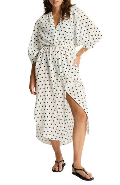 Sea Level Sea Level Dottie Long Sleeve Cover-Up Dress