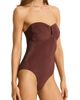 Sea Level Sea Level Moderate Coverage Underwire Bandeau One Piece Swimsuit - 2