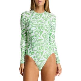 Sea Level Sea Level Seamed Long Sleeve UPF 50+ One-Piece Rashguard Swimsuit