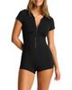 Sea Level Sea Level Short Sleeve Zip One-Piece Swimsuit - 1