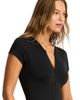 Sea Level Sea Level Short Sleeve Zip One-Piece Swimsuit - 4