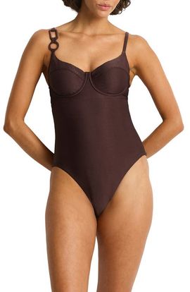Sea Level Sea Level Zen Textured Balconette Underwire One-Piece Swimsuit