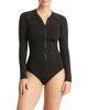 Sea Level Sea Level Zip Long Sleeve Rashguard Top - 1