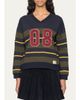 Sea Mina Striped Varsity Sweater - 4
