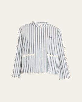 Sea Richa Stripe Long-Sleeve Cotton Top
