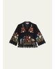 Sea Ruwa Embroidered V-Neck Long-Sleeve Top With Lace Trim - 1