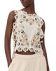 Sea Sea Adonna Embroidered Sleeveless Top Cream - 1