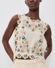 Sea Sea Adonna Embroidered Sleeveless Top Cream - 2