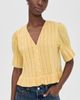 Sea Sea Alberte Solid Bubble Sleeve Blouse Yellow - 2