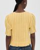 Sea Sea Alberte Solid Bubble Sleeve Blouse Yellow - 3
