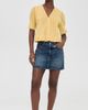 Sea Sea Alberte Solid Bubble Sleeve Blouse Yellow - 5