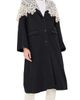 Sea Sea Alina Lace Oversized Long Coat Black - 1