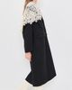 Sea Sea Alina Lace Oversized Long Coat Black - 4