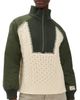 Sea Sea Allen Cable Half Zip Combo Pullover Army - 1