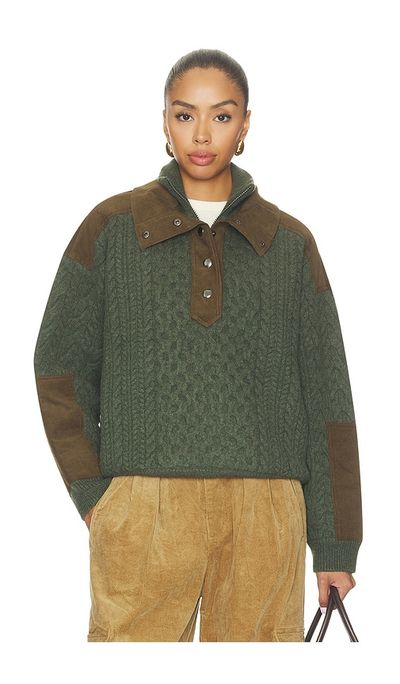 Sea Sea Allen Cable Half Zip Double Layer Sweater