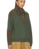Sea Sea Allen Cable Half Zip Double Layer Sweater - 2