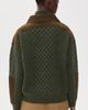 Sea Sea Allen Cable Half Zip Double Layer Sweater Green - 3