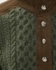 Sea Sea Allen Cable Half Zip Double Layer Sweater Green - 6
