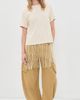 Sea Sea Carlotta Embroidered Fringe Top Cream - 5