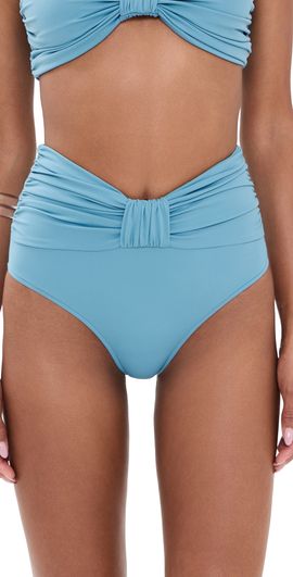 Sea Sea Carmella Draped Bikini Bottoms Blue