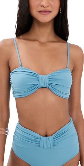 Sea Sea Carmella Draped Bikini Top Blue