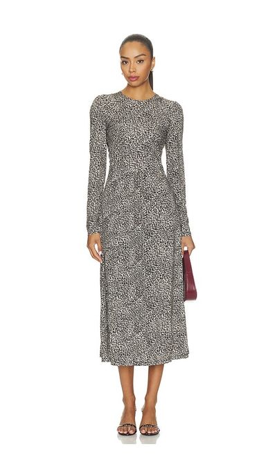 Sea Sea Charlize Print Longsleeve Crew Dress