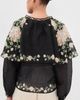 Sea Sea Christina Print Cape Blouse Black - 3