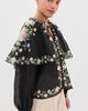 Sea Sea Christina Print Cape Blouse Black - 4