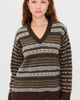 Sea Sea Ciara Fair Isle Knit Sweater Olive - 2