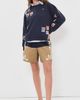 Sea Sea Davis Patchwork Crew Neck Sweatshirt Navy - 6