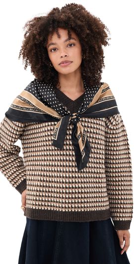 Sea Sea Declan V Neck Wool Sweater Multi
